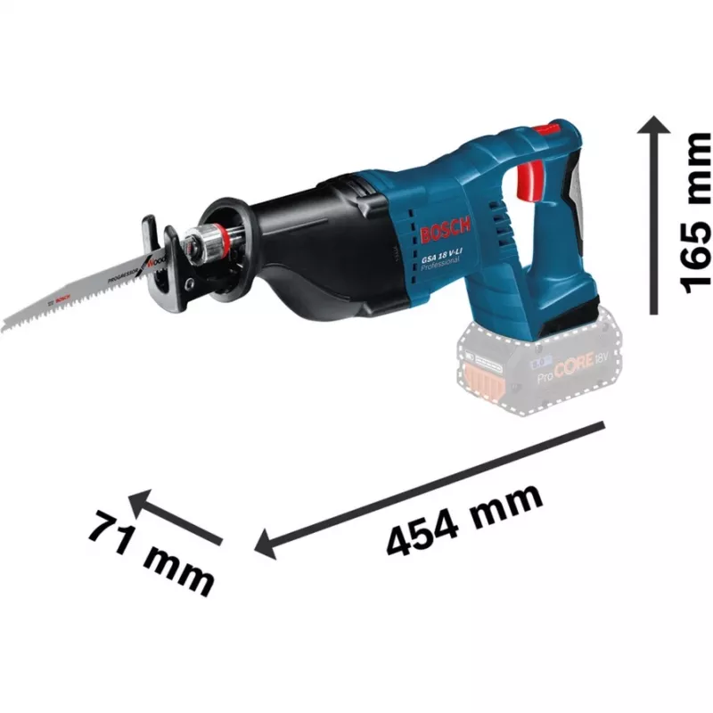 Bosch GSA 18 V-LI, musta, sininen