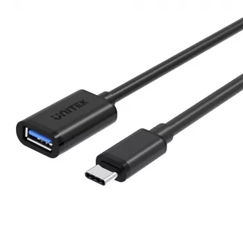 UNITEK Y-C476BK USB-kaapeli USB 3.2 Gen 1 (3.1 Gen 1) 0,2 m USB C USB A musta