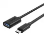 UNITEK Y-C476BK USB-kaapeli USB 3.2 Gen 1 (3.1 Gen 1) 0,2 m USB C USB A musta