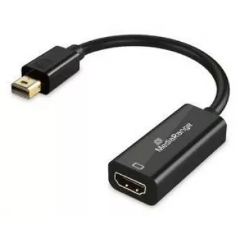 Mini DisplayPort – HDMI -muunnin MediaRange MRCS236, 10 Gbit/s, 20 cm, musta