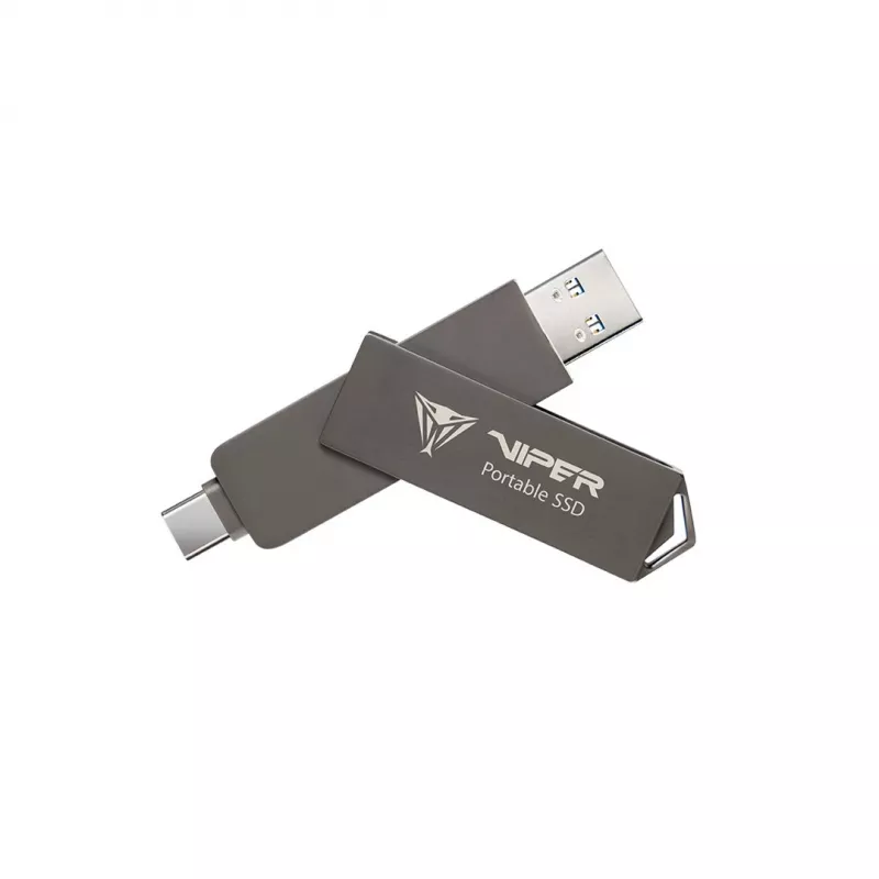 Patriot PVP30 512 GB ulkoinen SSD, Duo A+C USB 3.2 Gen2, alumiini