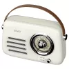 Kannettava radio SAVIO RS-02 — analoginen FM-viritin, Bluetooth 5.3, USB-virtalähde, 3 W, valkoinen