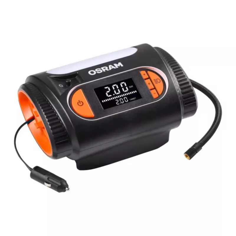Ilmakompressori Osram TyreInflate 2120 – kompakti 12V paristokäyttöinen rengastäyttölaite (OTI2120)
