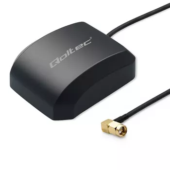 GPS/GLONASS-antenni QOLTEC 28 dBi 50 W SMA-kulmaliittimellä