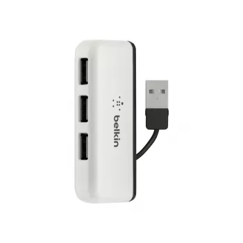 Belkin USB 2.0 4-porttinen matkakeskitin, hopea, F4U021bt