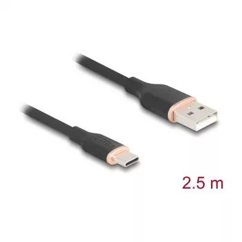 USB-kaapeli DeLOCK 81227 2,5 m USB A USB C musta