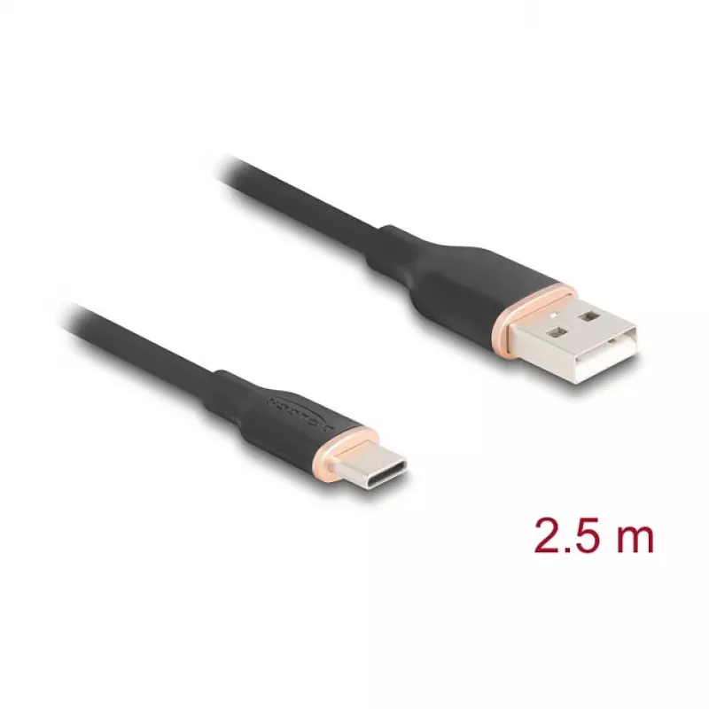USB-kaapeli DeLOCK 81227 2,5 m USB A USB C musta