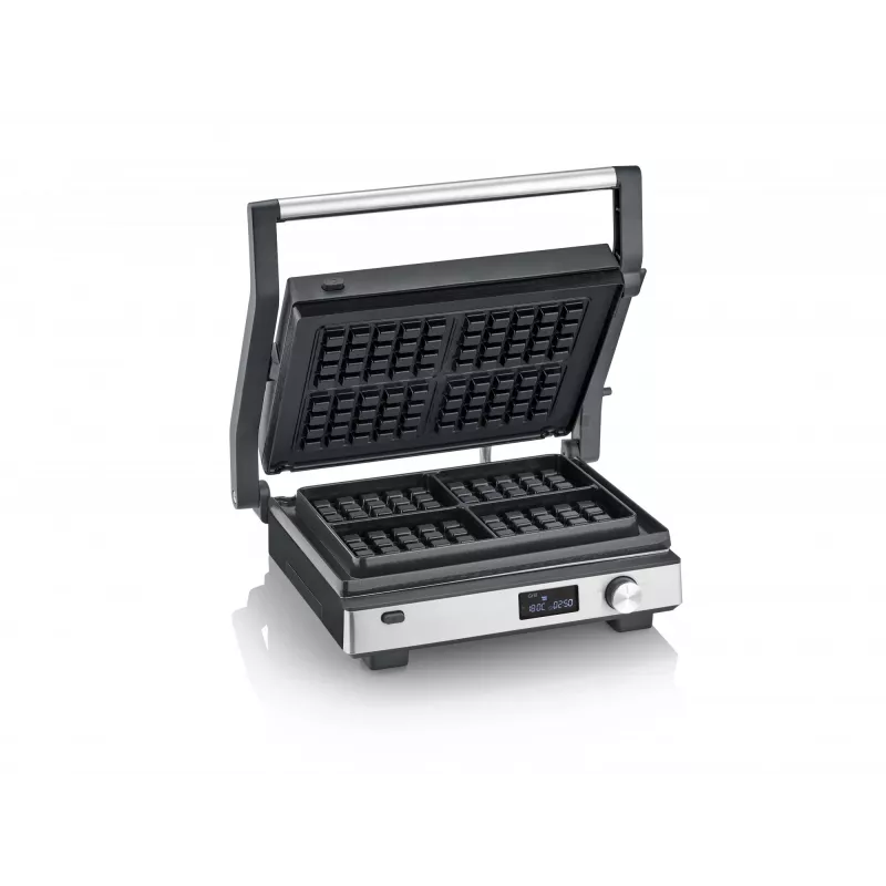Kontaktigrilli Severin KG 2380 musta hopea 2000W ruostumaton teräs