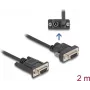 Delock 87838 RS-232 sarjakaapeli, D-Sub 9 naaras ja virtaliitäntä nastassa 9 (DC 5,5 x 2,1 mm), 2 m