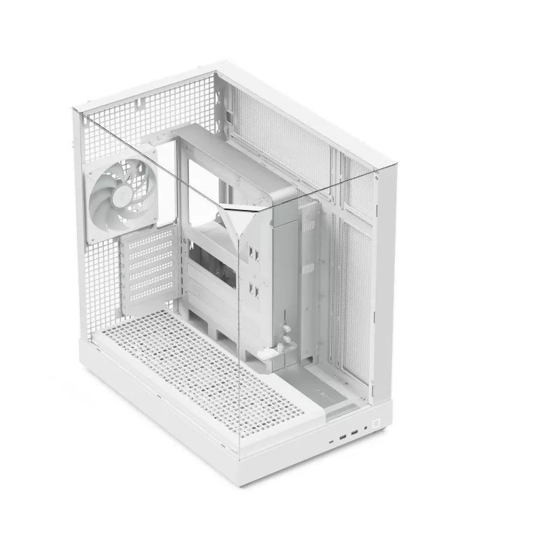 APNX Towergehäuse V2 — valkoinen, karkaistut lasipaneelit x3