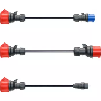 go-e Adapterisarja Gemini flex 11 kW, 3-osainen sarja (musta, 30 cm)