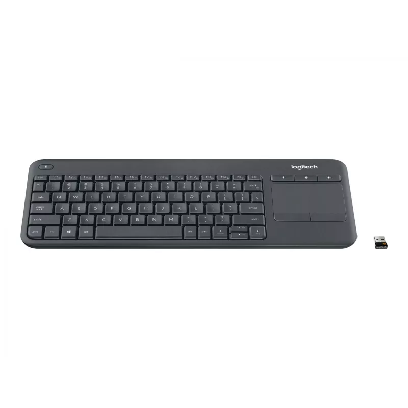 Logitech Wireless Touch Keyboard K400 Plus - näppäimistö - langaton - 2,4 GHz - tšekki - musta