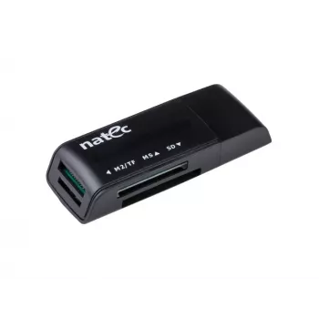 Natec MINI ANT 3 USB 2.0 -kortinlukija (SD, SDHC, MMC, M2, microSD), musta (NCZ-0560)