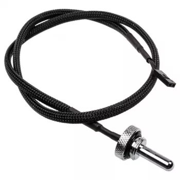 Alphacool Eiszapfen lämpötila-anturi Plug G1/4 - lämpötila-anturi nestejäähdytysjärjestelmään - kromi - 50 cm