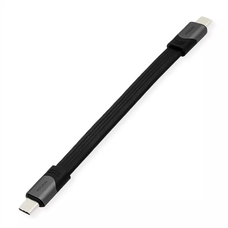USB-kaapeli ROLINE 11029078 USB4 Gen 3x2 0,15 m USB C musta