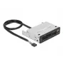 DeLOCK 91708 kortinlukija USB 2.0 sisäinen musta harmaa CF SD MicroSD