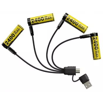 Uudelleenladattava Li-Ion AA 1,5V akkupaketti Nitecore NH2400 2400mAh – 4 kpl:n pakkaus