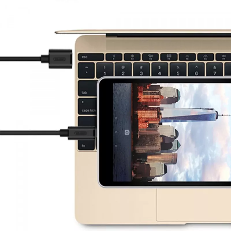 UNITEK Y-C474BK USB-kaapeli USB 3.2 Gen 1 (3.1 Gen 1) 1 m USB A USB C musta
