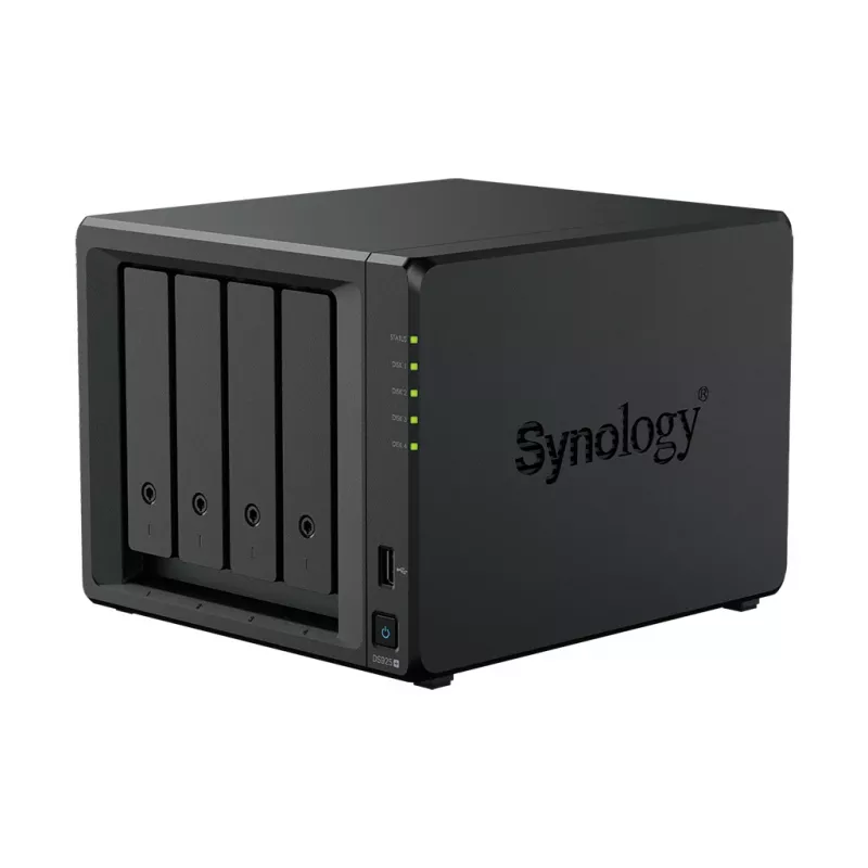 Synology DiskStation DS925+ NAS/tallennuspalvelin Ryzen Embedded V1500B 4 GB DDR4 0 TB musta