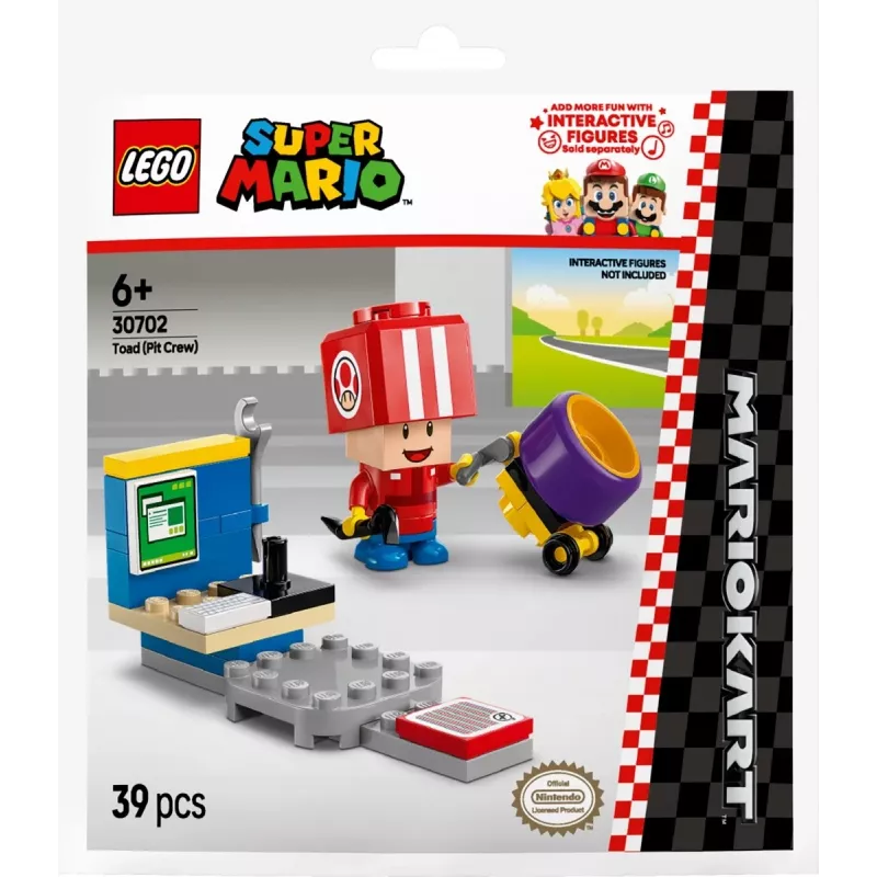 LEGO lelu Mario Kart Toad Pit Crew polybag 30702 pieni setti minihahmo lisävarusteet
