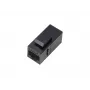 RJ45-kaapeliliitin A-LAN WTM19, suora muovisuojus, musta, kaapelin vedonpoisto