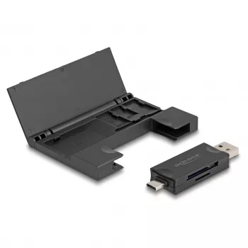 Kortinlukija DeLOCK 91014 USB 3.2 Gen 1 Type-A/Type-C musta MicroSD SD
