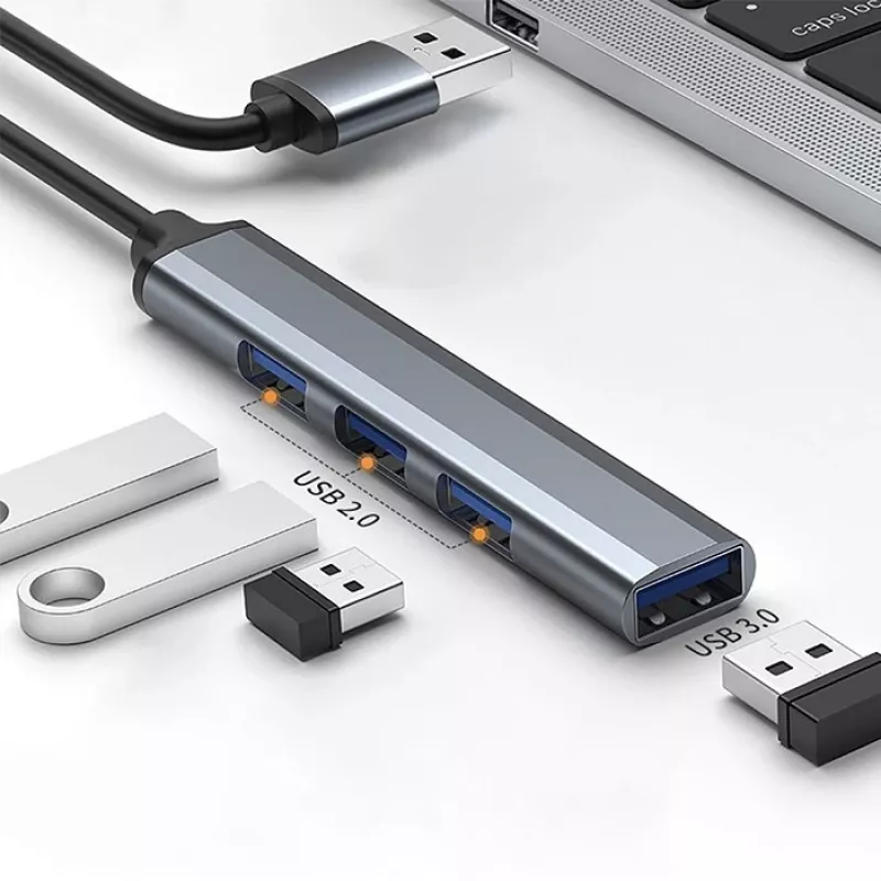 USB-keskitin QOLTEC 53793 — USB 3.0 tulo, 3× USB 2.0 liitäntää