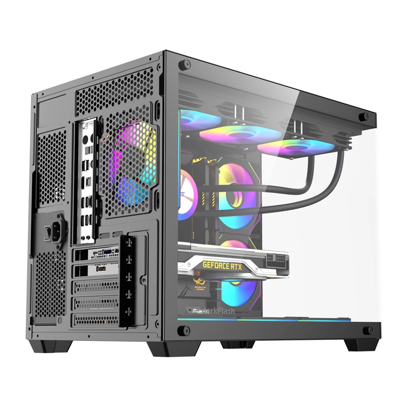 Tietokonekotelo DarkFlash B275 PRO (musta) 6 esiasennetulla tuulettimella