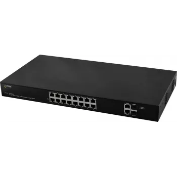 PULSAR SF116 verkkokytkin Managed Fast Ethernet (10/100) Power over Ethernet (PoE) 1U musta