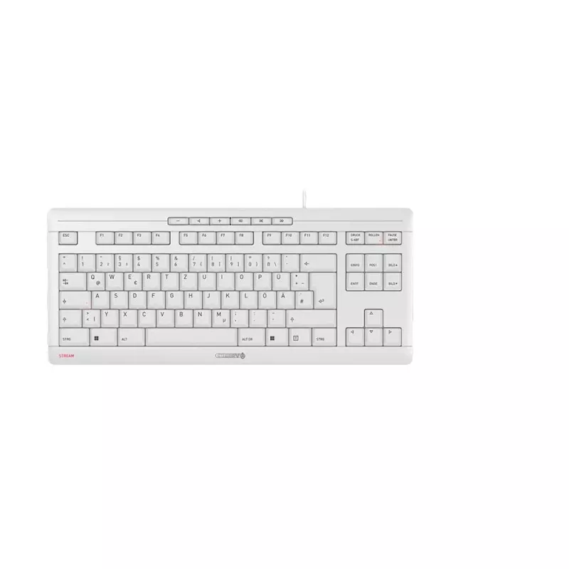 CHERRY STREAM TKL näppäimistö yleiskäyttöön USB QWERTZ saksa valkoinen