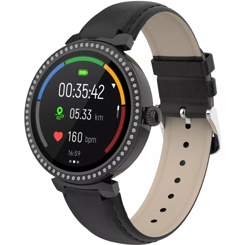 Denver SWC-342B älykello, 3,05 cm (1,2") IPS-kosketusnäyttö 240 x 240 pikseliä, Bluetooth, musta
