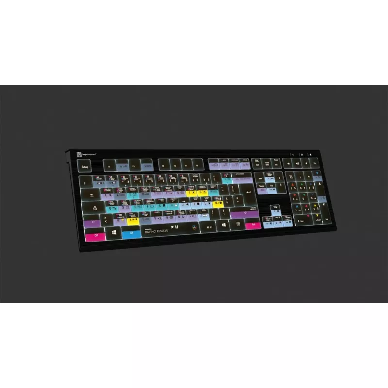 Näppäimistö Logickeyboard ASTRA 2 USB AZERTY englanti musta