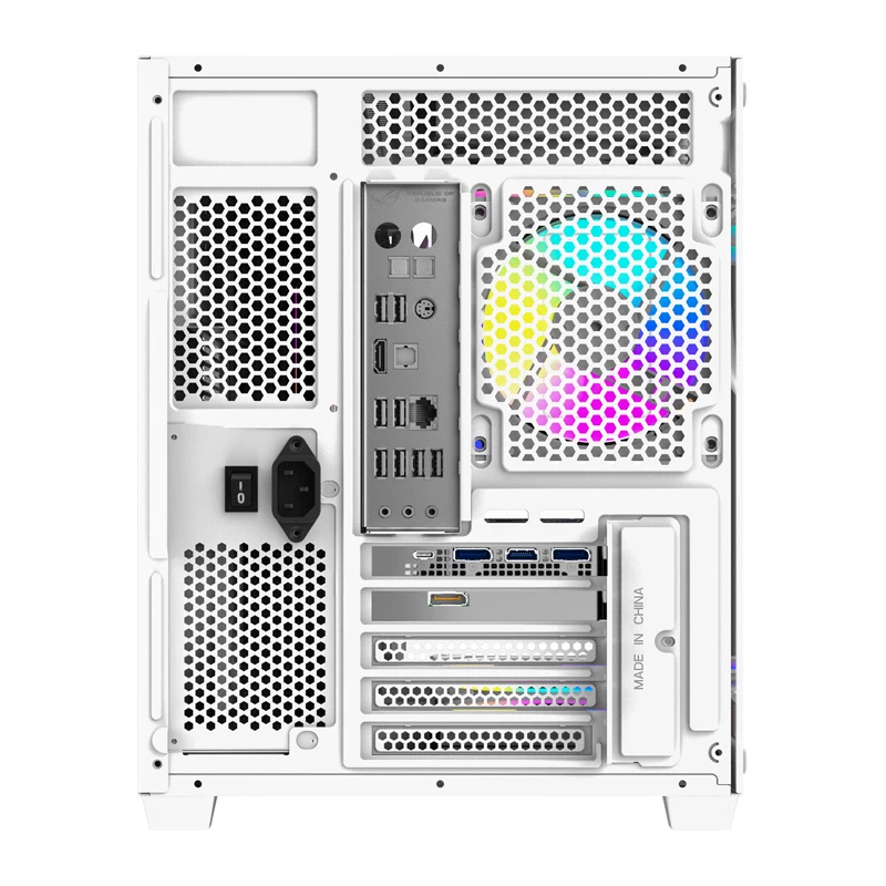 Tietokonekotelo DarkFlash B275 PRO (valkoinen) 6 tuulettimella