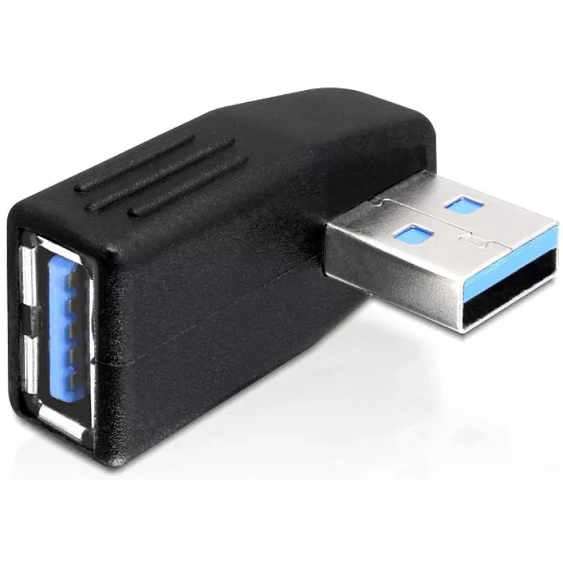 USB 3.0 M/F -sovitin Delock 65342 musta