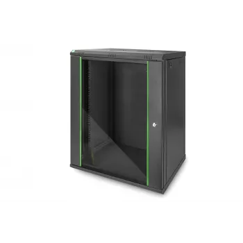 DIGITUS Dynamic Basic DN-19 16-U-EC-SW - kaappi - verkkokaappi - seinäasennukseen - RAL 9005 - 16U - 48,3 cm (19
