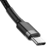 USB-kaapeli Baseus Cafule 2 m USB C musta harmaa