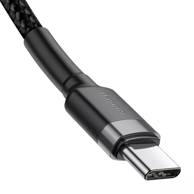 USB-kaapeli Baseus Cafule 2 m USB C musta harmaa