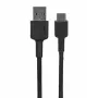 AUKEY CB-CD30 USB-A–USB-C-kaapeli 0,9 m, nailonpunos, 60W PD, 3A, musta