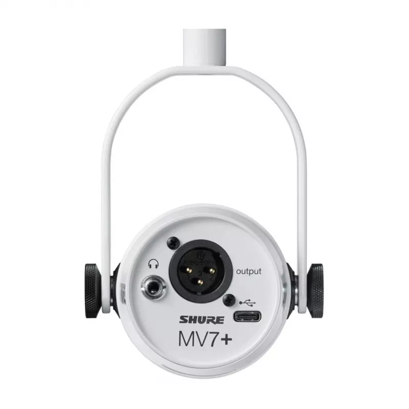 Shure MV7+-W - pöytä-/laulumikrofoni XLR/USB-C-liitännällä, valkoinen