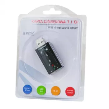 Savio AK-01 -äänikortti 7.1-kanavaa USB