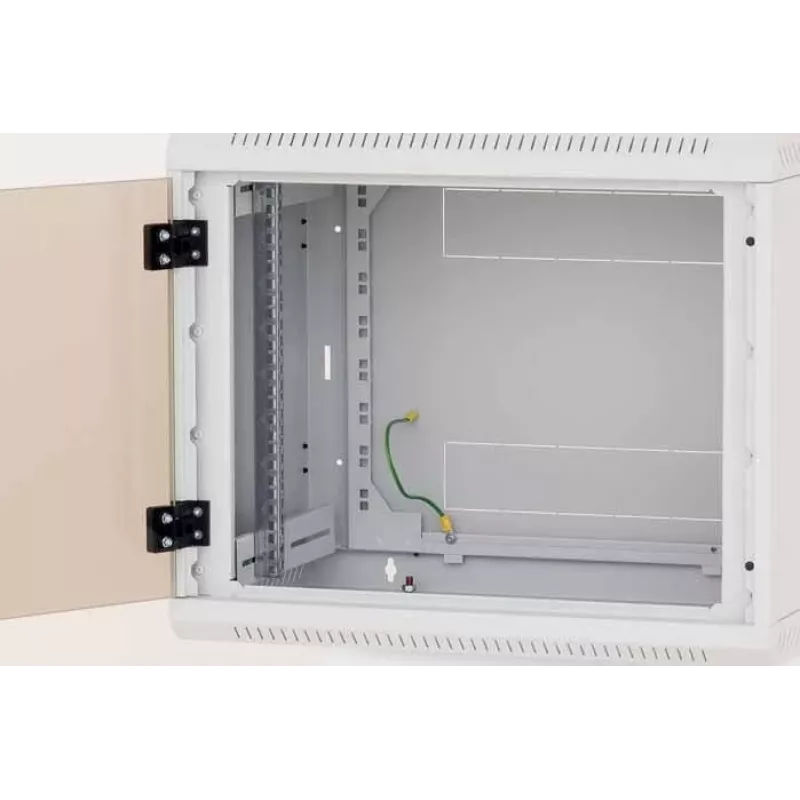 Seinäkiinnitteinen kaappi Triton RBA-15-AS5-CAX-A1 15U/500 lasiovi harmaa