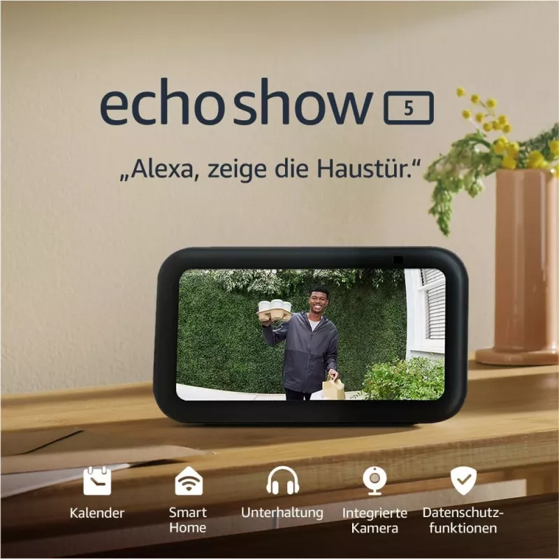 Amazon Echo Show 5 (3. sukupolvi) älynäyttö Alexalla, musta