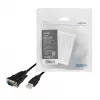LogiLink AU0048A sarjakaapeli musta 1,5 m USB A DB-9