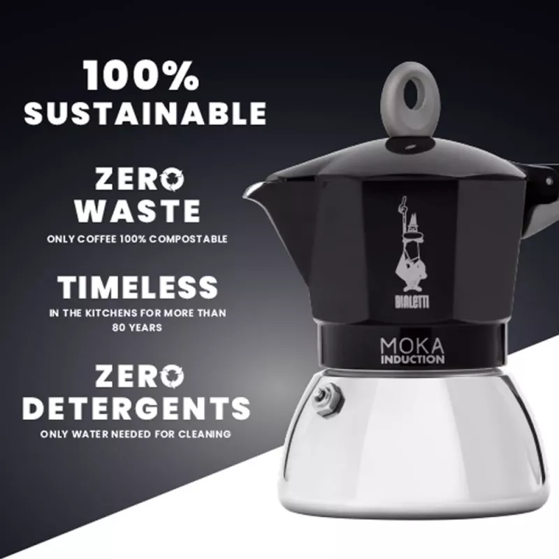 Bialetti Moka Induction mokkapannu 4 kuppia