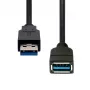 USB-jatkokaapeli ProXtend USB3AAF-003 3.2 Gen1, 3 m, USB-A-naaras – USB-A-uros