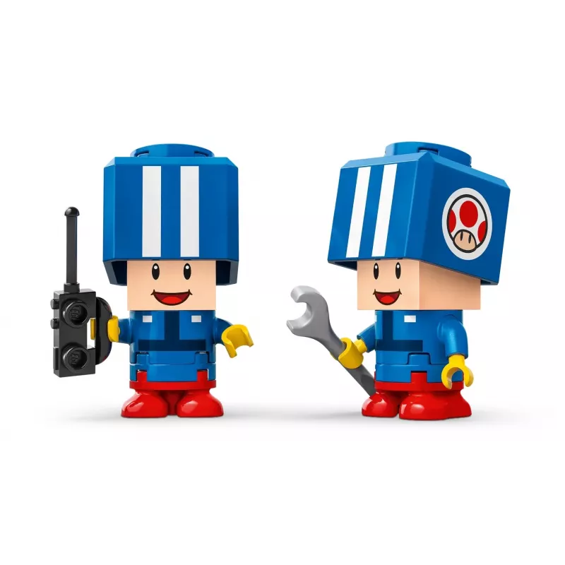 LEGO-sarja 72035 Super Mario Mario Kart Toadin korjaamo -rakennuslelu, interaktiiviset tasot ja hahmot
