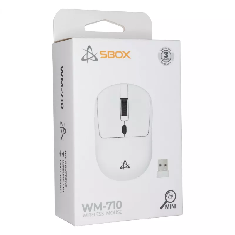 Hiiri SBOX WM-710 valkoinen langaton liitäntä
