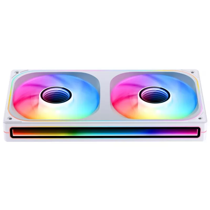 Jonsbo ZB-240WR Infinity Mirror tuuletin, ARGB, PWM, käänteiset lavat, 240 mm, valkoinen