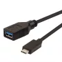 ROLINE USB 3.1 -kaapeliadapteri, USB Type-C - A, uros/naaras, OTG, musta, 0,15 m (11.02.9030)
