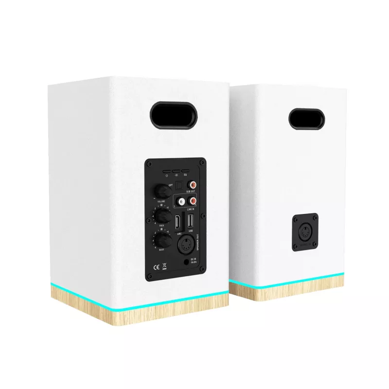 Blaupunkt BS60WH LED hyllykaiuttimet, Bluetooth, HDMI ARC, valkoiset